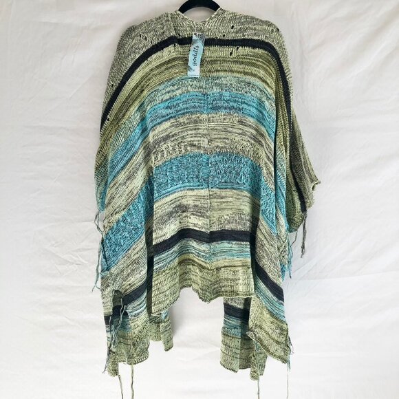 Goddis "Bullito Poolside" Fringe Sweater Knit Cover Up Speckled Knit Size S/M - Picture 3 of 13